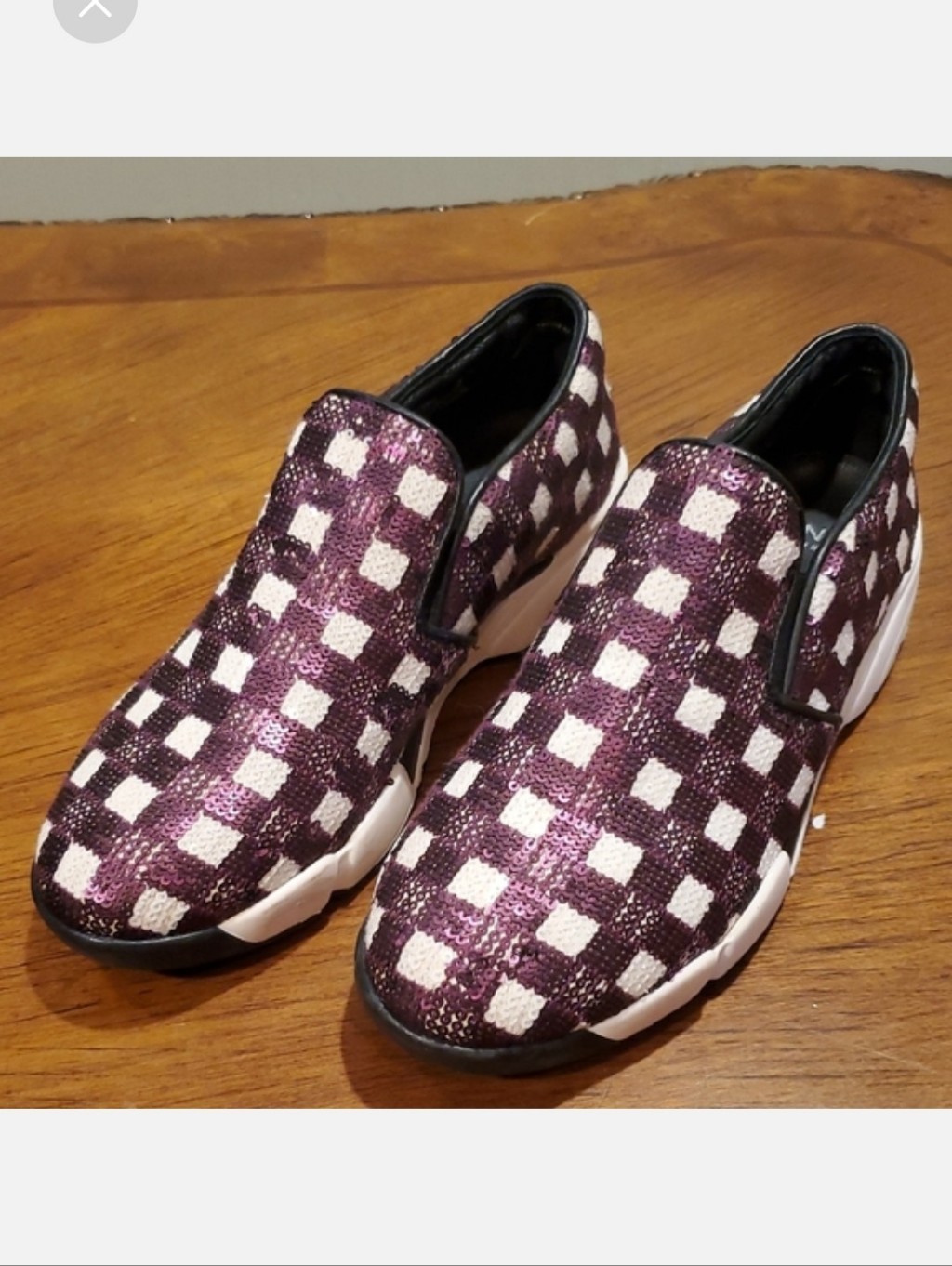 Pinko Sequin Checkered Sneakers